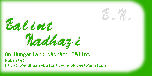balint nadhazi business card